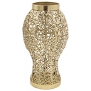 JARRON METALICO DORADO 24X24X44CM