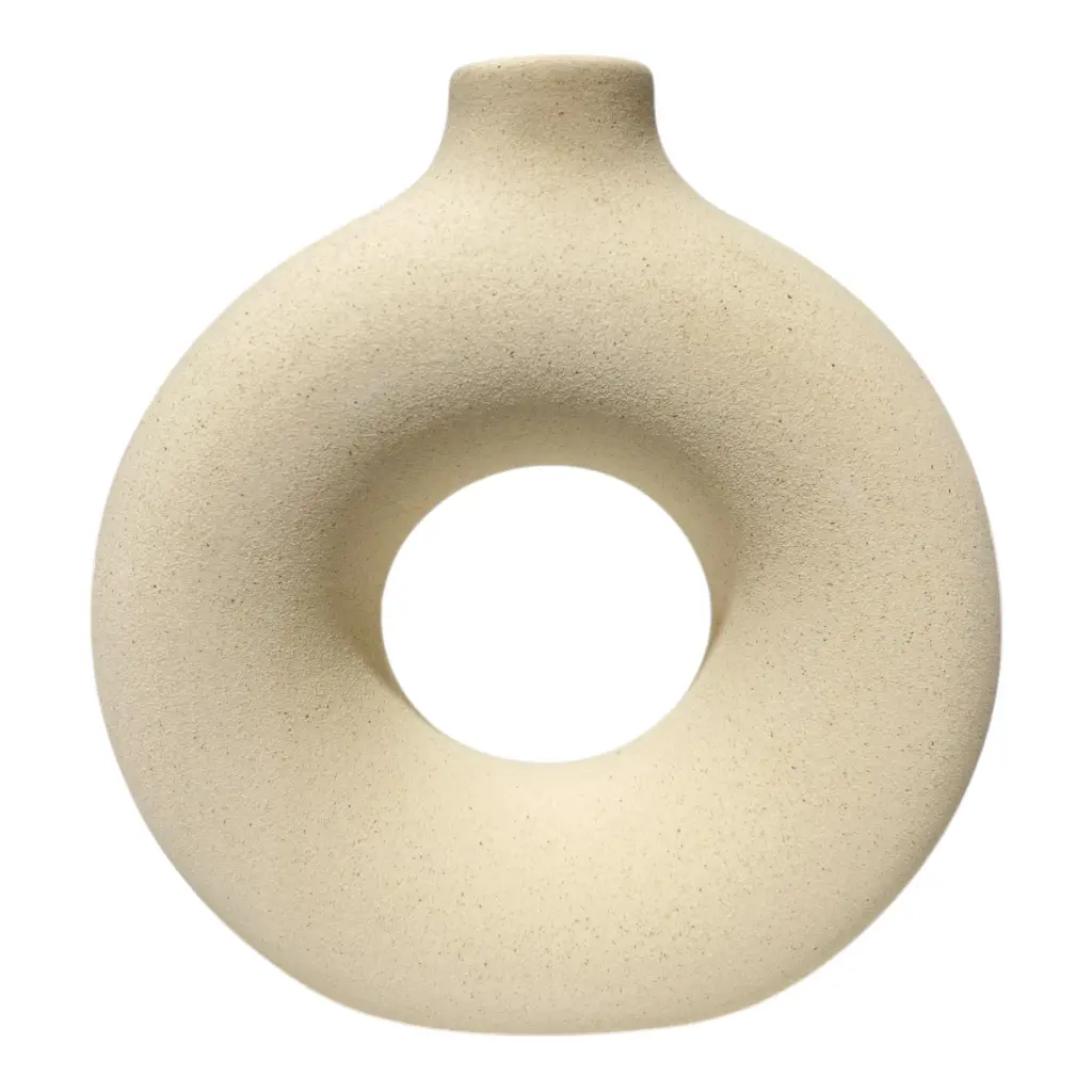 FLORERO CERAMICA BLANCO 18X7X19.5CM