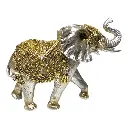 ELEFANTE DORADO/PLATEADO POLIRESINA 24X10X18CM