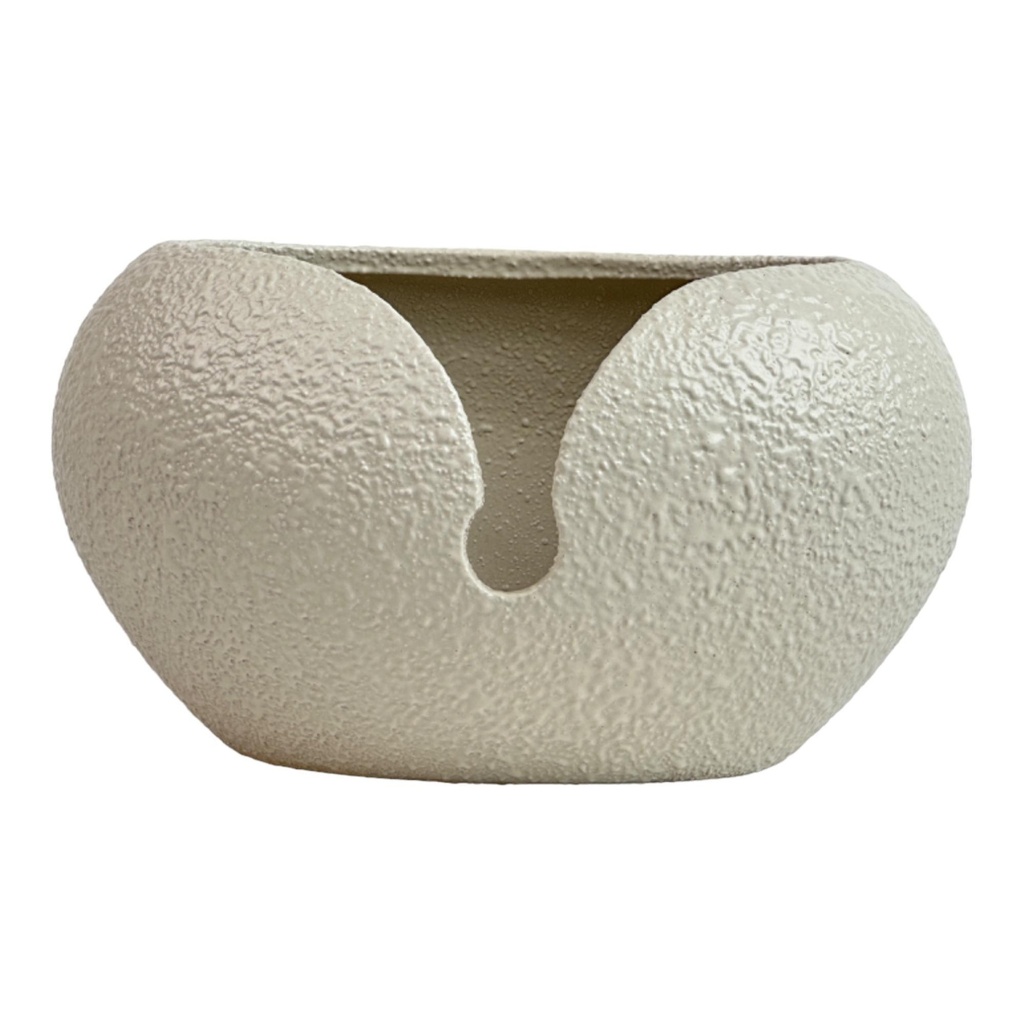 FLORERO DE PORCELANA BEIGE 15X25X14CM CONCEPT