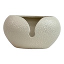 FLORERO DE PORCELANA BEIGE 15X25X14CM CONCEPT