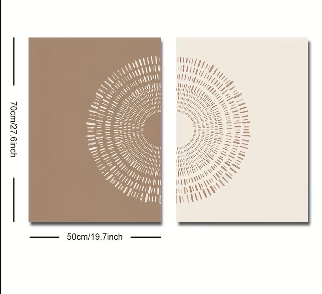 CUADRO DIPTICO BOHEMIA SOL Y LUNA 100X65CM