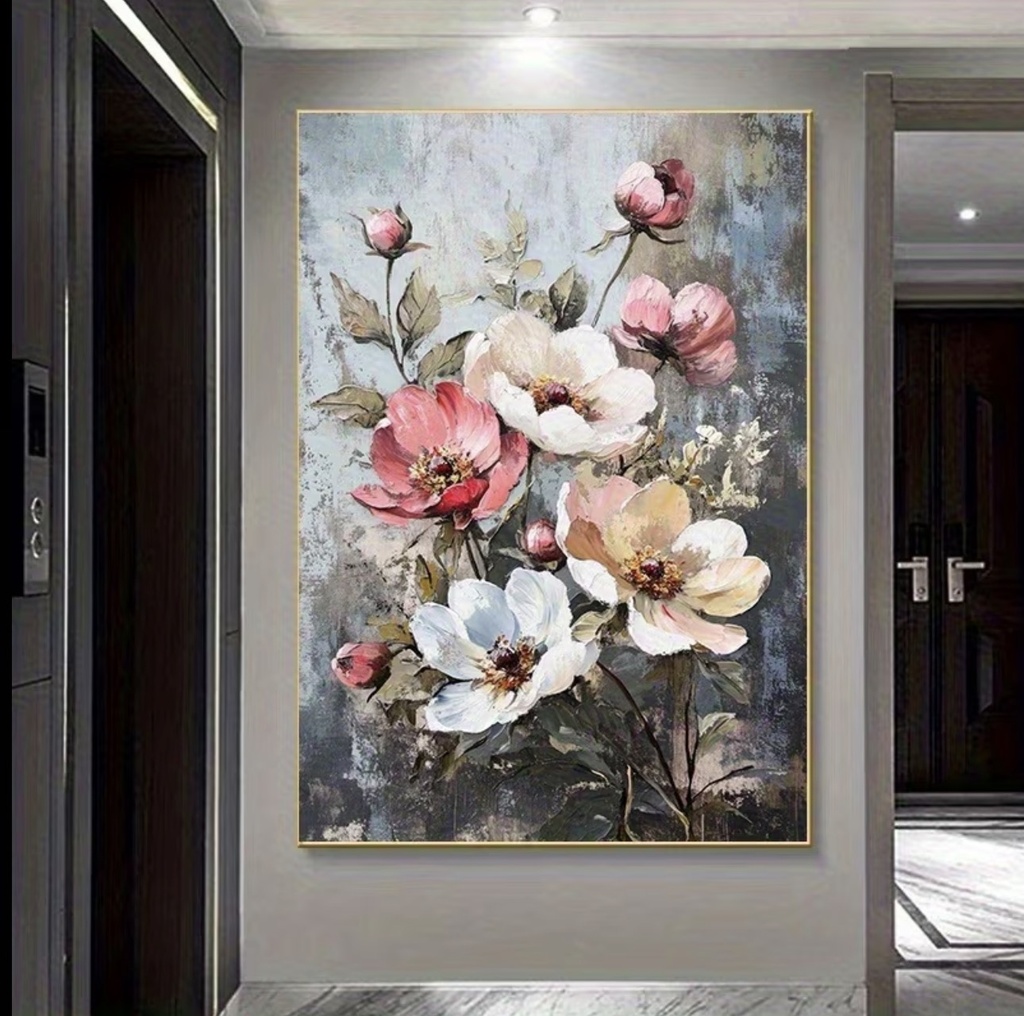 CUADRO FLORAL SIN MARCO 80X120CM 