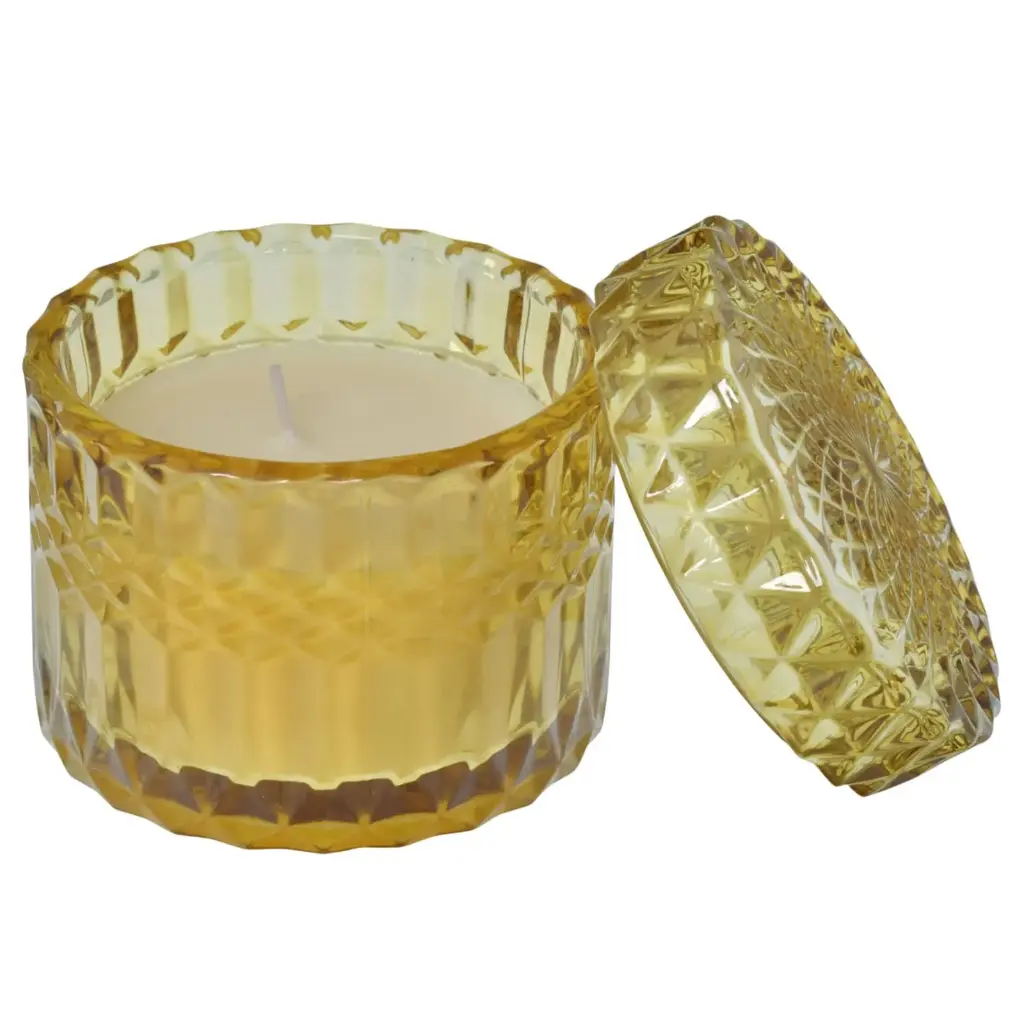 VELA AROMATICA CANDELABRO DE VIDRIO C/TAPA REF:ES28017 9X8.5CM