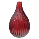 FLORERO DE VIDRIO ROJO MODA REF:MASCUBE-22 15X26CM