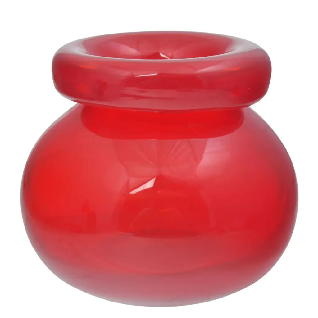 FLORERO DE VIDRIO ROJO REF:ES27873 8X7CM