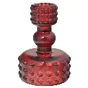 Candelabro de vidrio rojo, 7x10cm, REF:HM1187 
