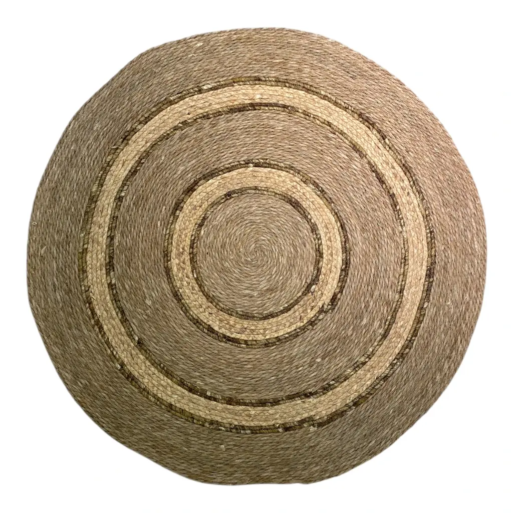 ALFOMBRA TEJIDA YUTE RUSTICA DIAMETRO 120CM  