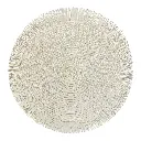 INDIVIDUAL REDONDO BLANCO CON FLECOS 38CM