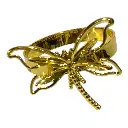 AROS DE SERVILLETA LIBELULA SETX6 PZS. DORADOS CROMADOS METALICOS 5X5CM