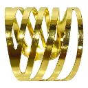 AROS DE SERVILLETA SETX6 PZS. DORADOS CROMADOS METALICOS 4X4 CM 