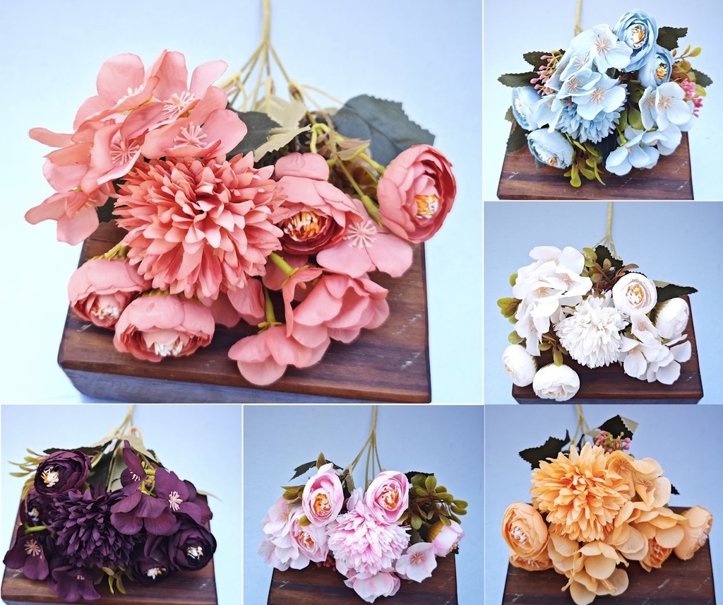 CAMELIA Y CRISANTEMO 32CM