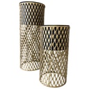 MACETAS METALICAS DORADAS SETX2 20X41CM, 23X58CM