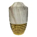 FLORERO PORCELANA MARMOLEADO/DORADO Ø16 X 25CM