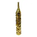 JARRON DE CERAMICA MOTTA DORADO Ø8X37CM 
