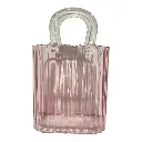 FLORERO CARTERA DE VIDRIO 18X12X28CM