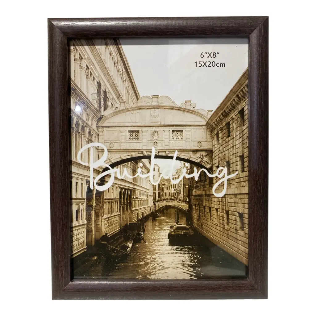 PORTA RETRATO CAFE MADERADO 6X8", 15X20CM