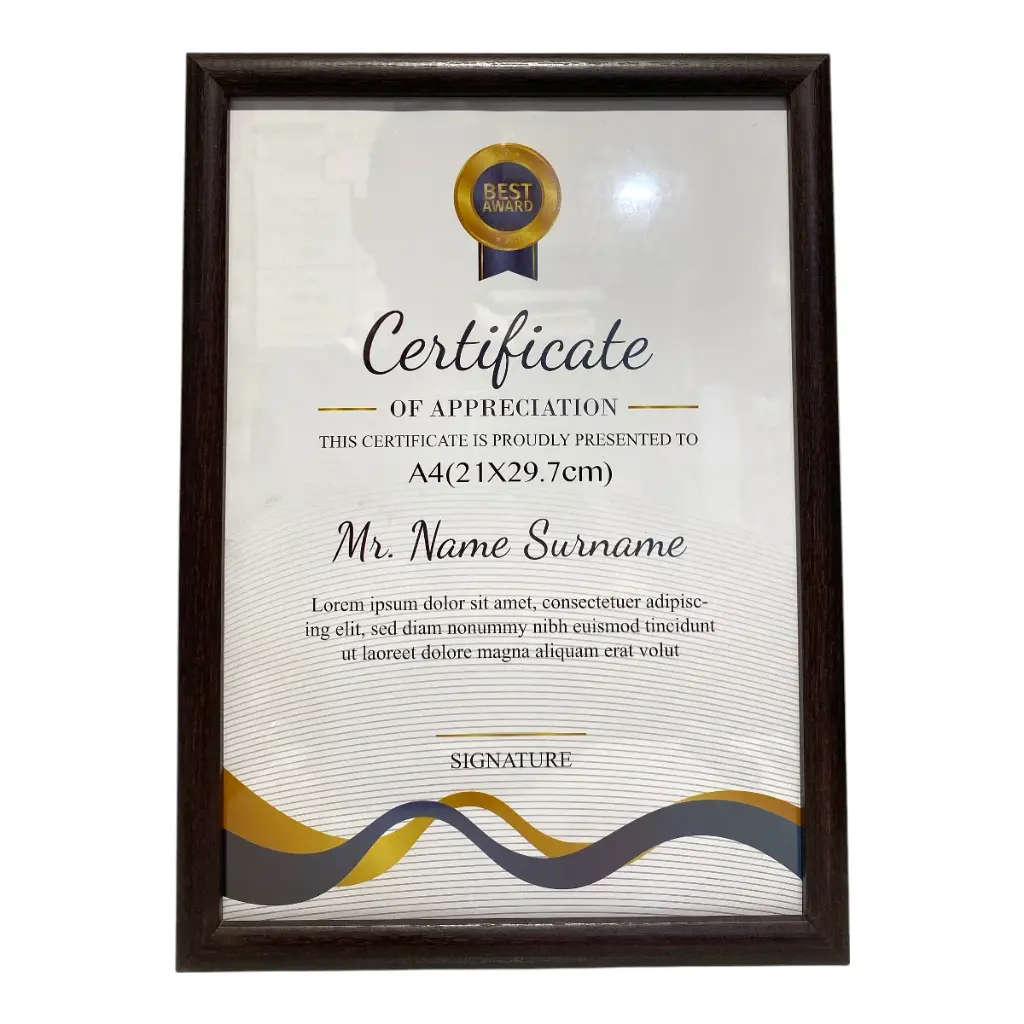 PORTA RETRATO A4 (21X29.7CM) TIPO CUADRO PARA COLGAR