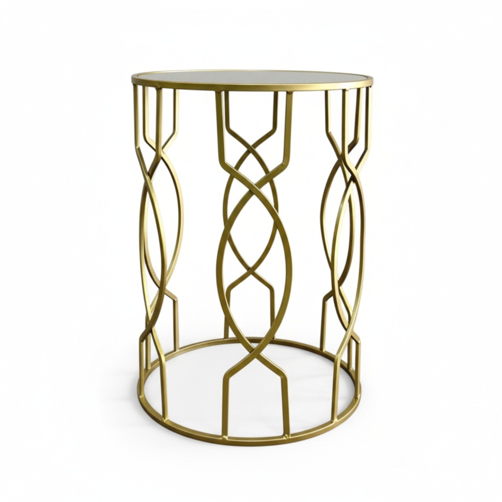 MESA DORADA ESQUINERA 48X33CM