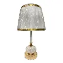 LAMPARA DE MESA DORADA/CRILICO  21X38CM 