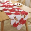 CAMINO DE MESA CORAZON BORDADO 40X176CM