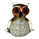 BUHO DE VIDRIO TIPO MURANO 11X8X12CM