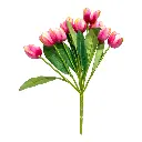 RAMO ARTF. TULIPAN ROSADO 9 BOTNES  44CM