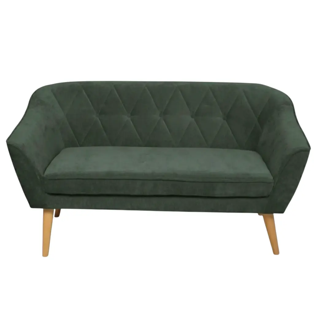 SOFÁ MADERA EUCALIPTO TONO VERDE 139x70x73cm  REF:JH2101-2S\F7030-11