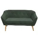 SOFÁ MADERA EUCALIPTO TONO VERDE 139x70x73cm  REF:JH2101-2S\F7030-11