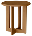 MESA DE CENTRO DE TRUPAN CANELA MADERADO  (50X57CM) JB8002 