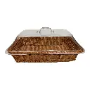 PANERA TEJIDA RATAN /TAPA ACRILICA 35X25X15CM