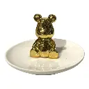 PORTA ANILLOS OSO DE PORCELANA Ø9X6CM