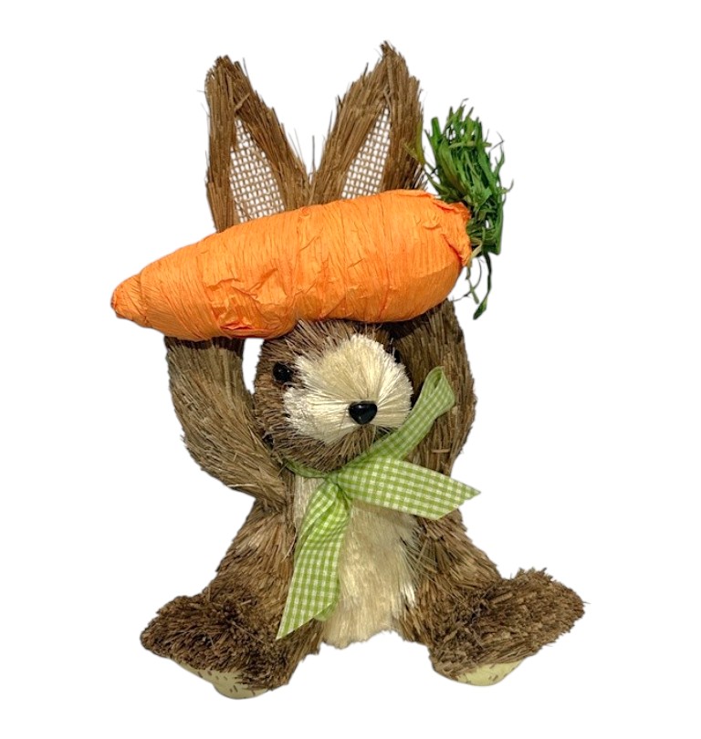 CONEJO DE PASCUA CON ZANAHORIA 27CM