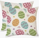 FORRO DE COJIN PASCUA HUEVO COLORES 40X40CM