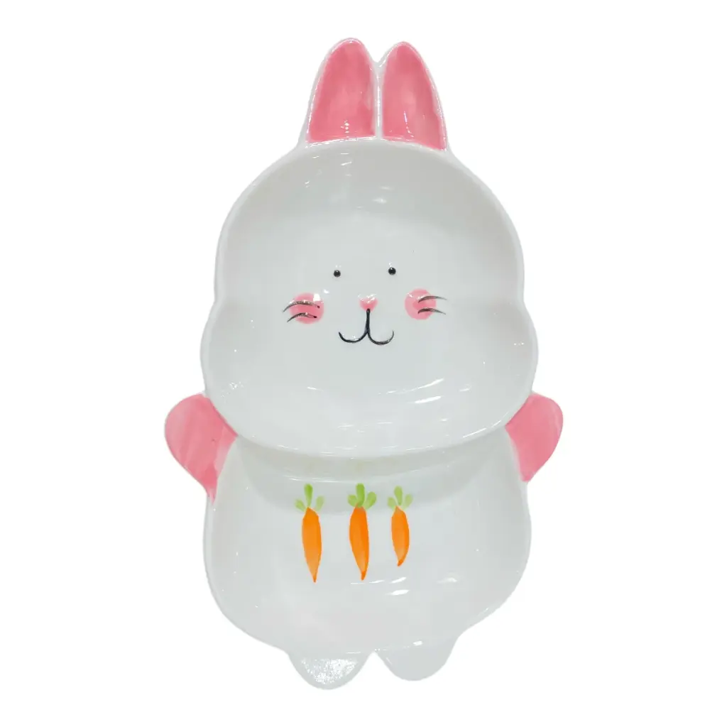 BANDEJA CONEJO, PORCELANA 25.5X16X3CM