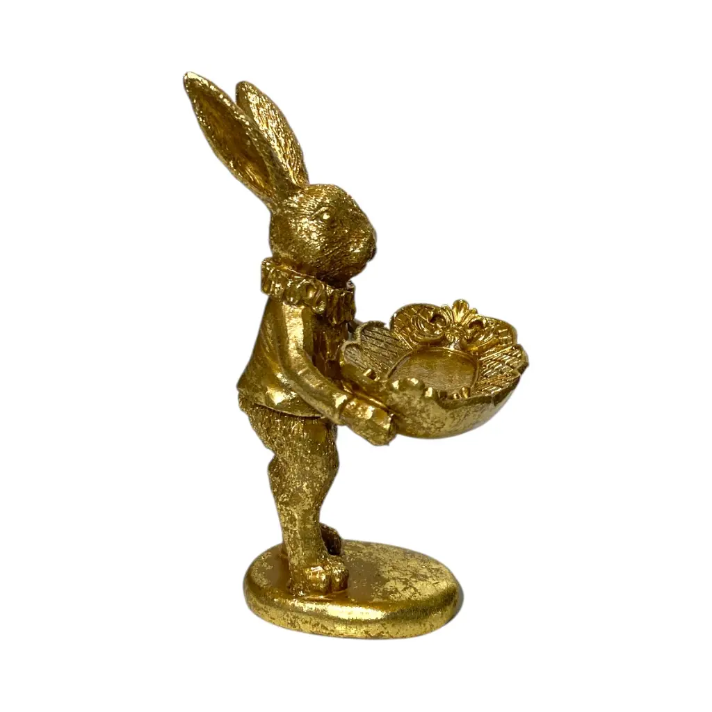 CONEJO CON CHAROL, POLIRESINA 8X8X15CM