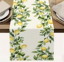 CAMINO DE MESA DE TELA LIMONES 33X183CM