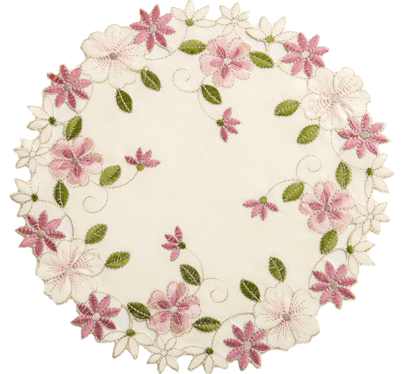 INDIVIDUAL BORDADO FLORES 30CM