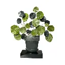 MACETA HOJAS VERDES METALICO REF:ES28674/16491 40X8X45CM