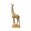 FIGURA DECO JIRAFA BEIGE, POLIRESINA. REF:ES28735 14X8X38CM