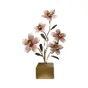 ADORNO FLOR ROSA GLAM METAL REF:ES28681/16604 37X11X51CM