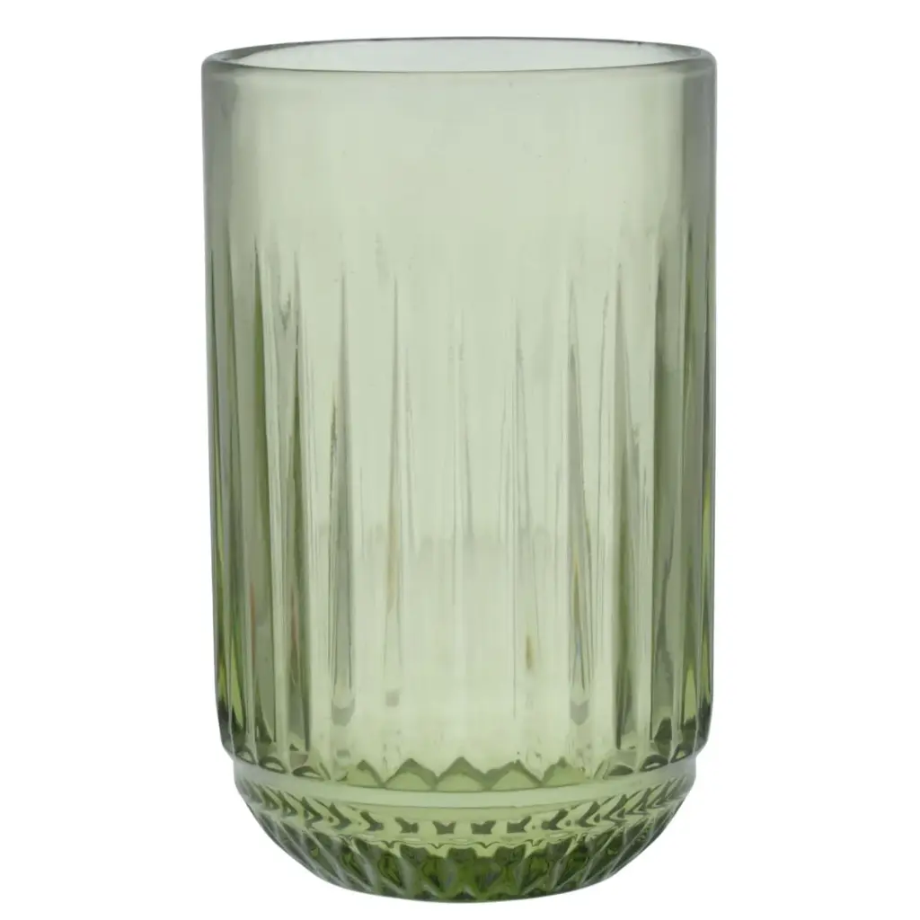 VASOS DE VIDRIO VERDE SETX6PZ. REF:SAN5768 8X13CM 410ML