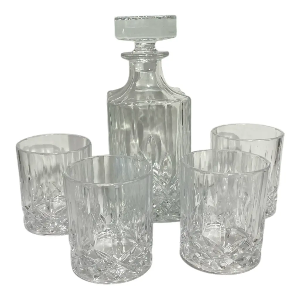 WHISKERA DE VIDRIO C/VASOS SETX5PZ. REF:SAN4245/3001+2001-5 