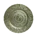 PLATO BASE PLAST. PELTRE COLOR VERDE REF:JQY19-2393 Ø33CM