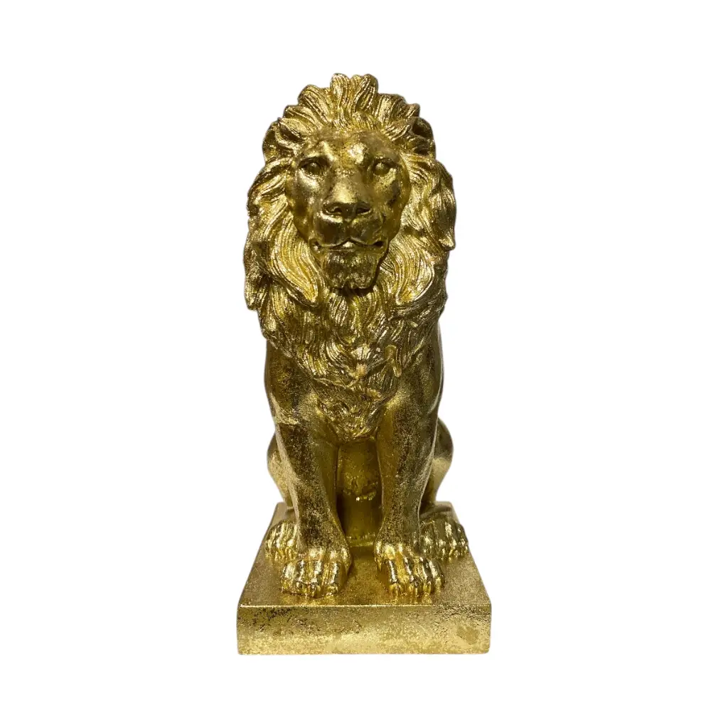 LEON DORADO POLIRESINA 9X11X20CM