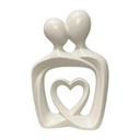 FIGURA PAREJA ABRAZO ETERNO BLANCO ARENA POLIRESINA REF:ES28733 17X7X25CM