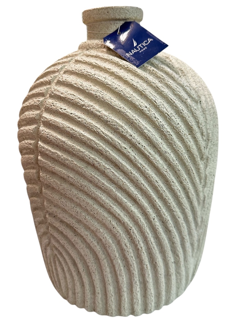 FLORERO NAUTICA DE MACHE Y RESINA ARENA 20X30CM