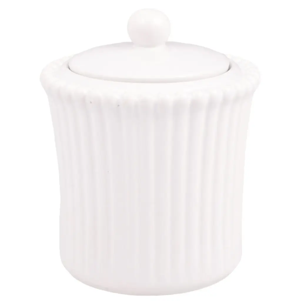 Bombonera de porcelana blanca, 10x13cm. Ref:NH21A0913W
