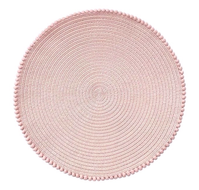 INDIVIDUAL ROSE NUDE REDONDO 38CM