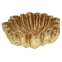 BANDEJA DECOR. DORADA POLIRESINA REF:ES28696 Ø22X7CM